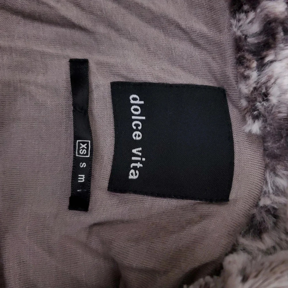 DOLCE VITA FAUX FUR CHINCHILLA ZIP HOODED JACKET  XS - Picture 9 of 14